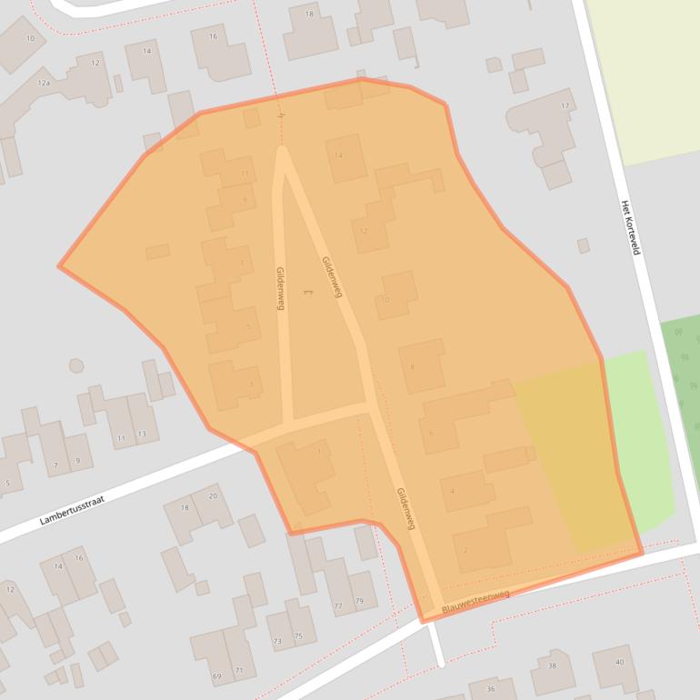 Kaart van postcodegebied 5388RR.