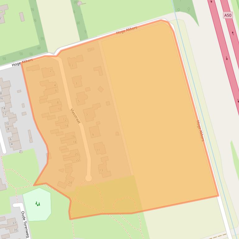 Kaart van postcodegebied 5388RS.