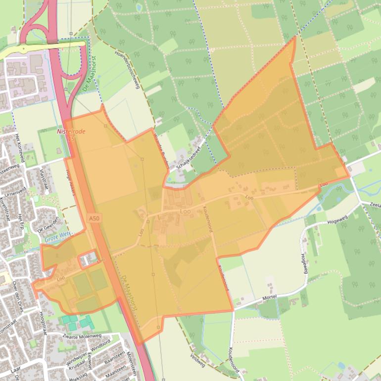 Kaart van postcodegebied 5388SB.
