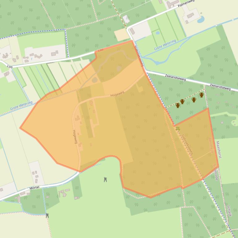 Kaart van postcodegebied 5388SK.
