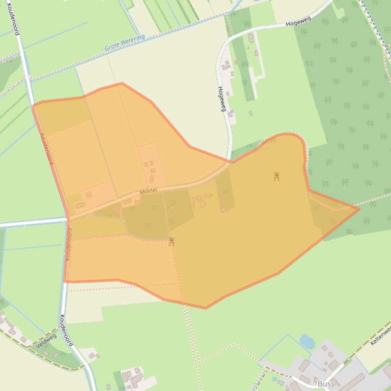 Kaart van postcodegebied 5388SL.