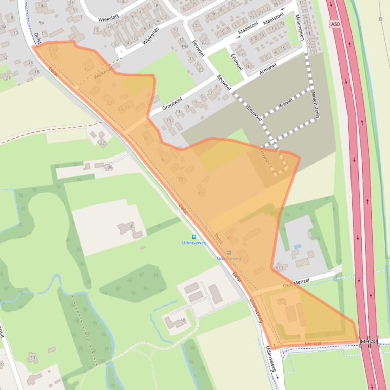 Kaart van postcodegebied 5388ST.