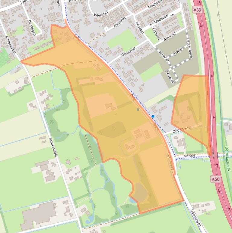 Kaart van postcodegebied 5388SV.