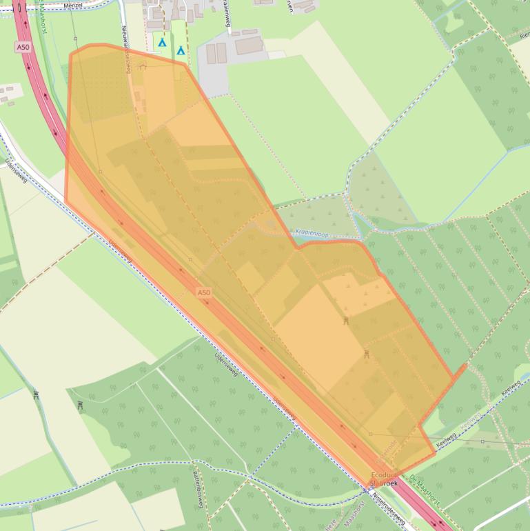 Kaart van postcodegebied 5388TE.