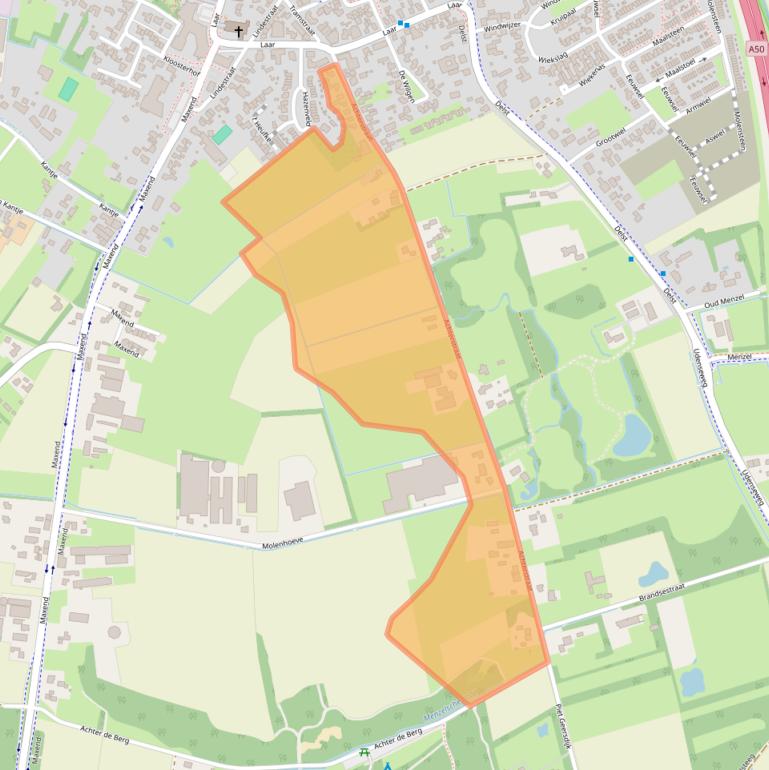 Kaart van postcodegebied 5388TP.