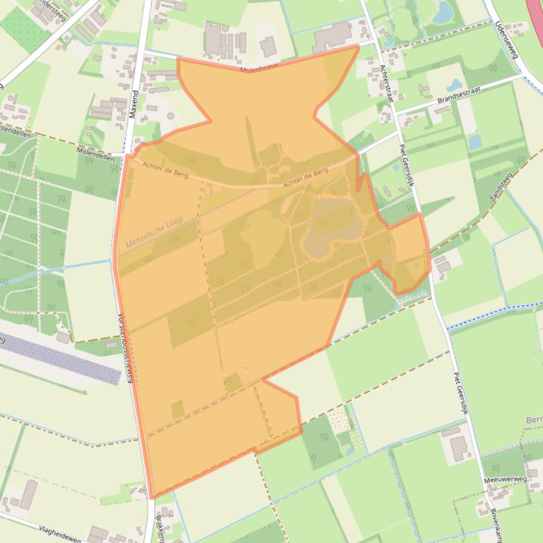 Kaart van postcodegebied 5388TS.