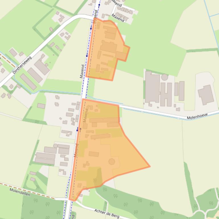 Kaart van postcodegebied 5388TW.