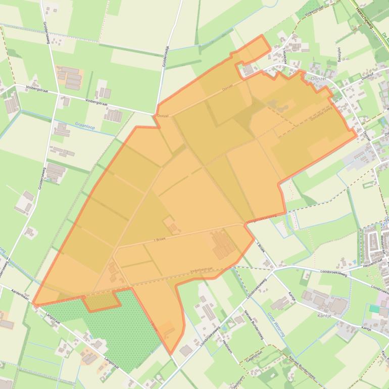 Kaart van postcodegebied 5388XJ.
