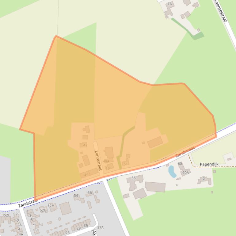 Kaart van postcodegebied 5391AM.