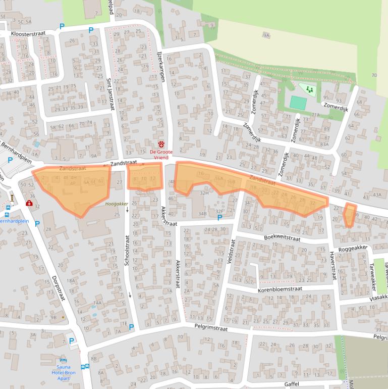 Kaart van postcodegebied 5391AN.
