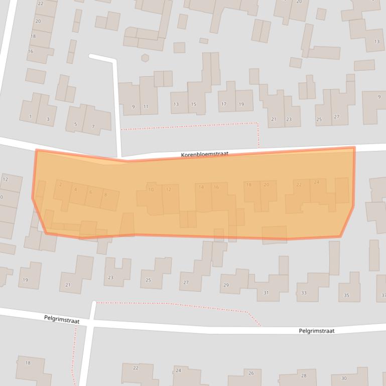 Kaart van postcodegebied 5391BG.