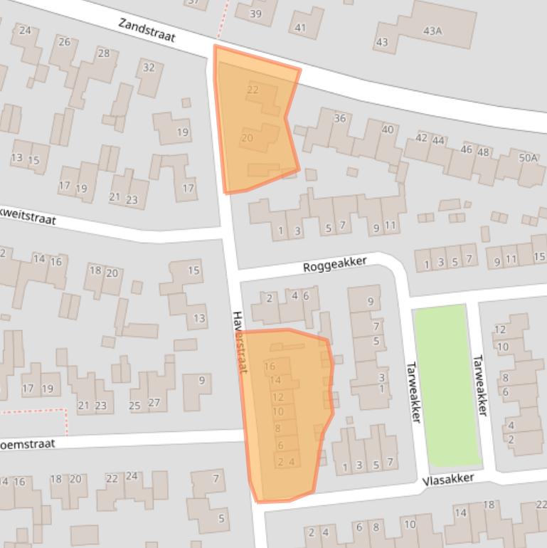 Kaart van postcodegebied 5391BK.