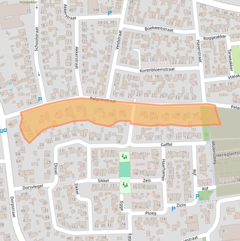 Kaart van postcodegebied 5391BM.