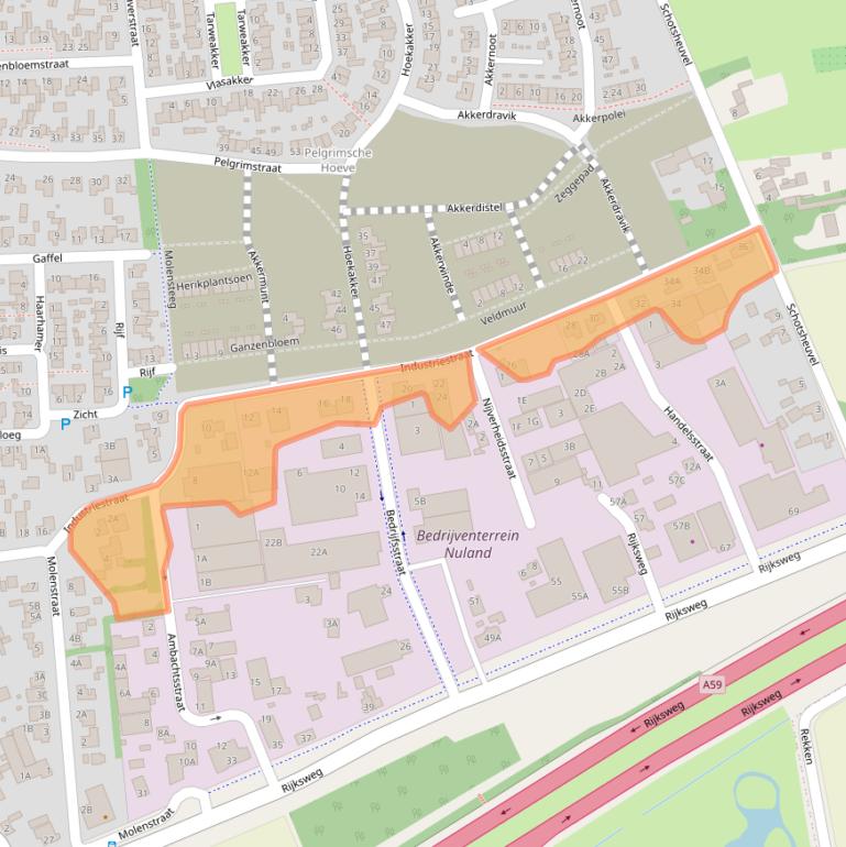 Kaart van postcodegebied 5391BR.