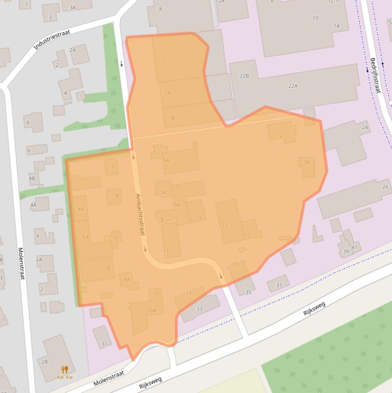 Kaart van postcodegebied 5391BS.