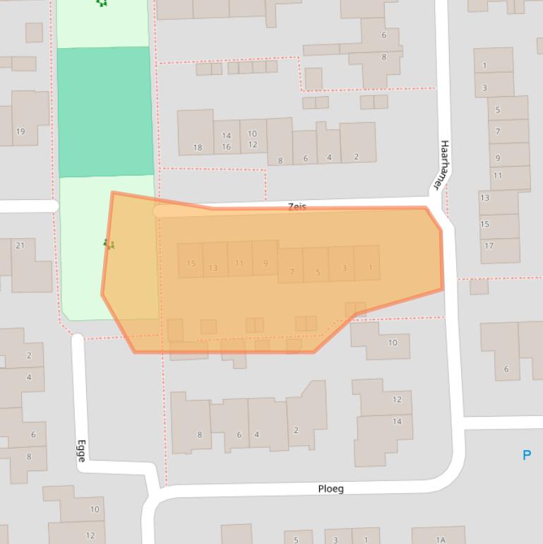 Kaart van postcodegebied 5391CH.