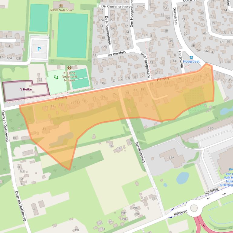 Kaart van postcodegebied 5391EA.