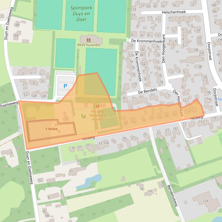 Kaart van postcodegebied 5391EB.