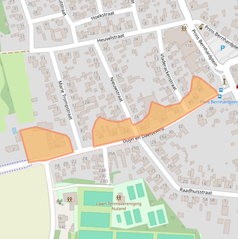 Kaart van postcodegebied 5391ED.