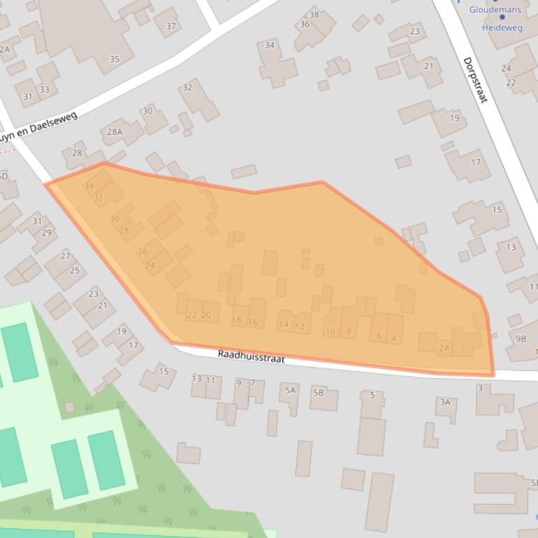 Kaart van postcodegebied 5391EJ.