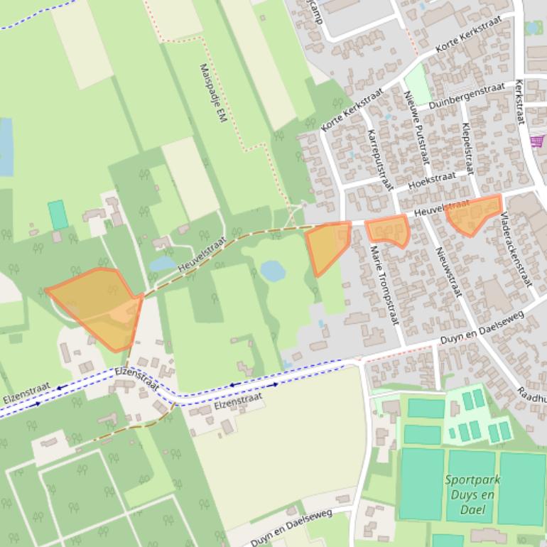 Kaart van postcodegebied 5391EP.