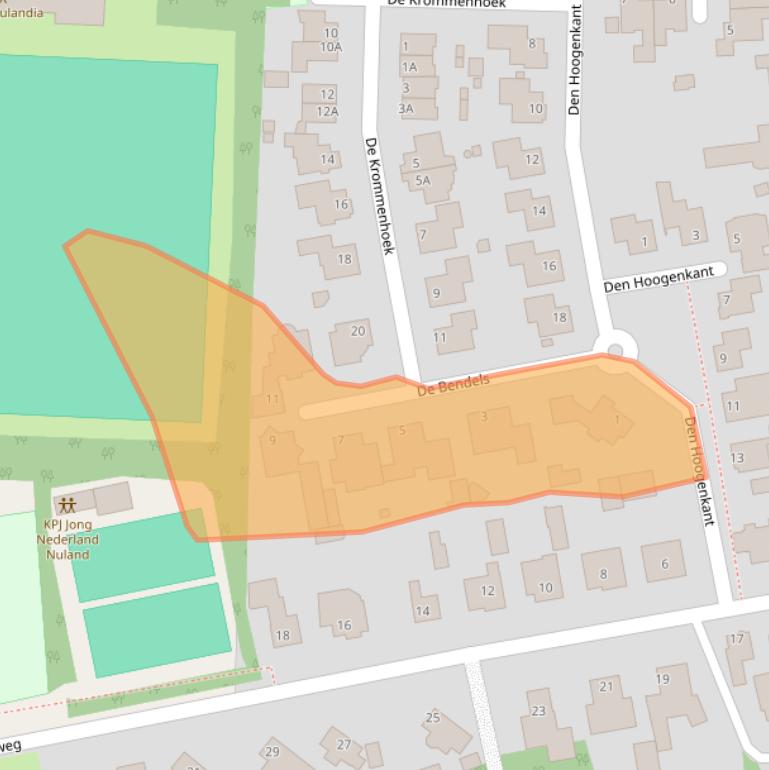 Kaart van postcodegebied 5391GD.