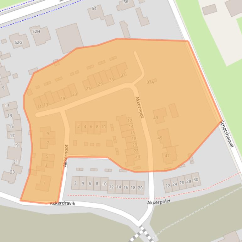 Kaart van postcodegebied 5391JC.