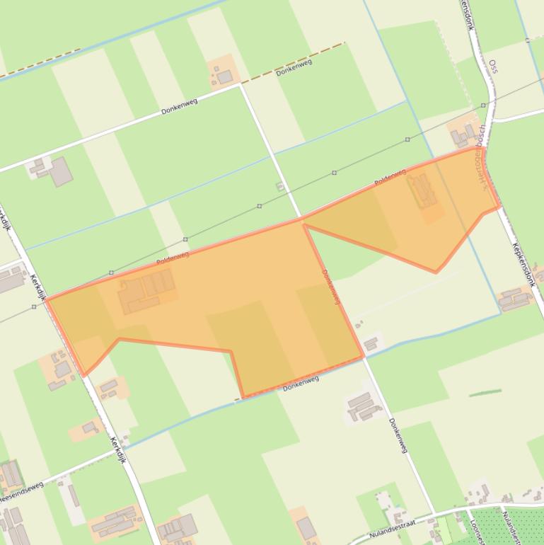 Kaart van postcodegebied 5391KP.