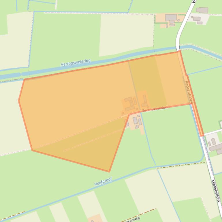 Kaart van postcodegebied 5391KR.