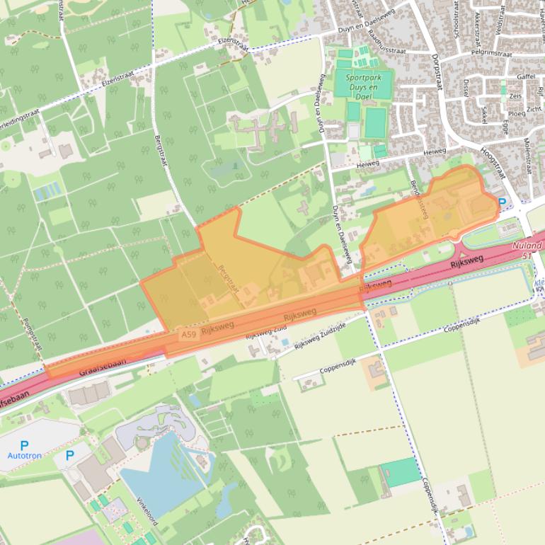 Kaart van postcodegebied 5391LH.