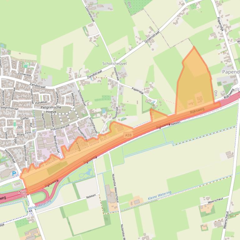 Kaart van postcodegebied 5391LJ.