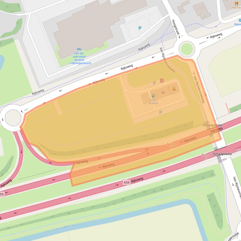 Kaart van postcodegebied 5391LM.