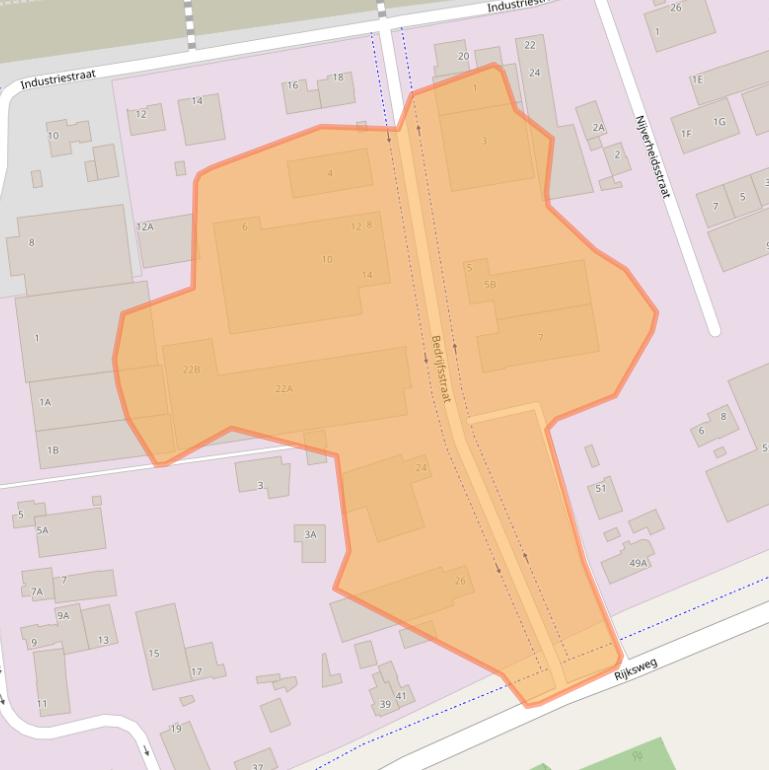 Kaart van postcodegebied 5391LR.