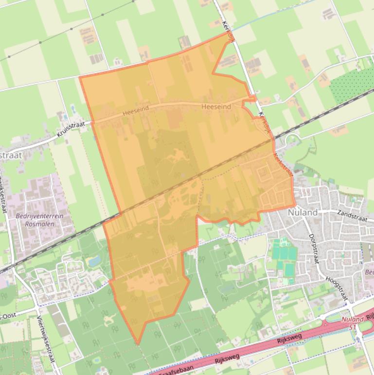 Kaart van postcodegebied 5392.