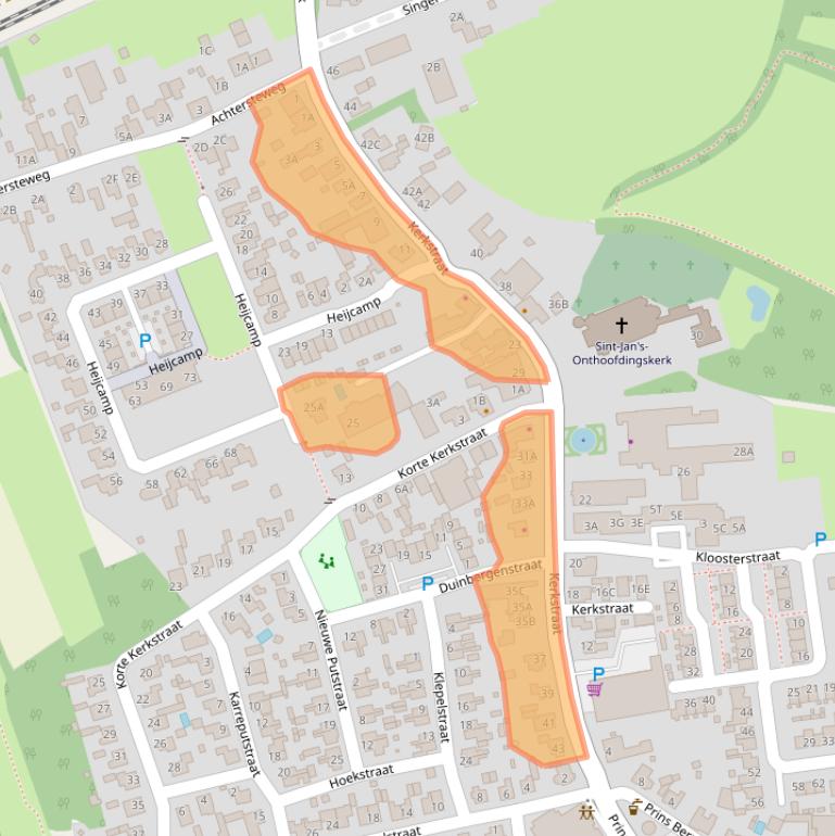 Kaart van postcodegebied 5392CA.