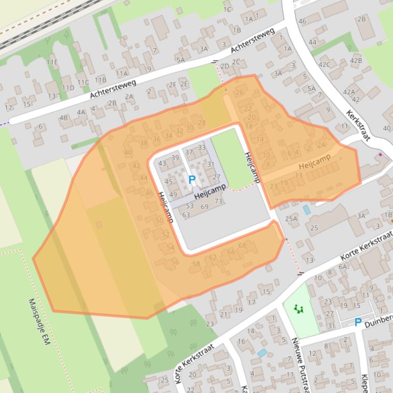 Kaart van postcodegebied 5392CB.