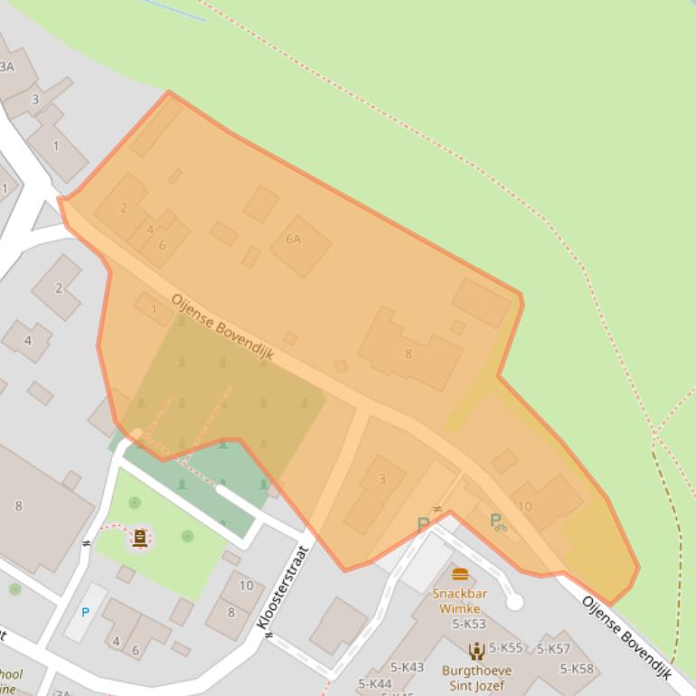 Kaart van postcodegebied 5394AH.