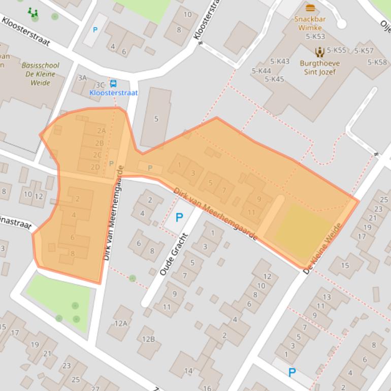 Kaart van postcodegebied 5394AP.