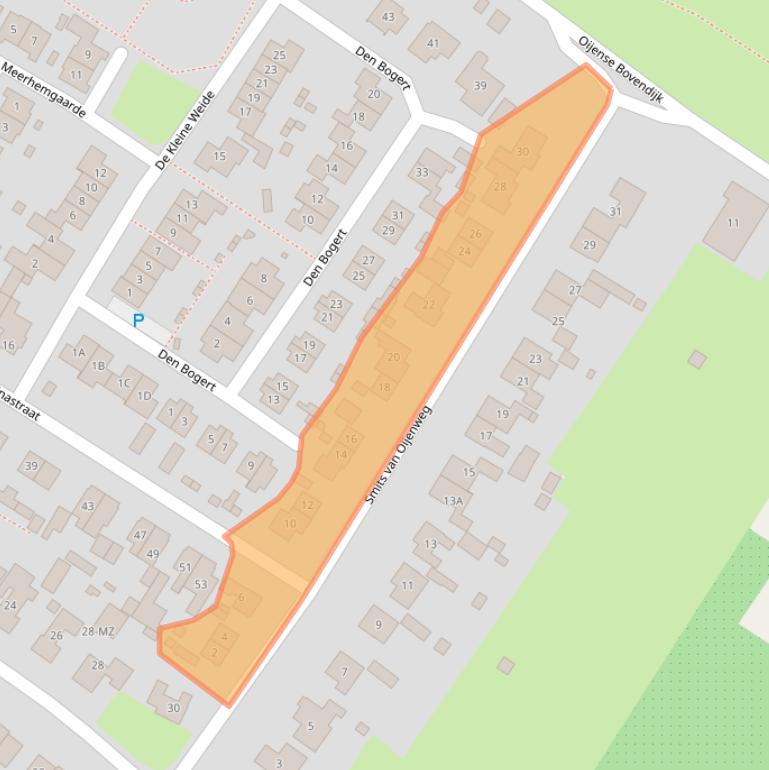 Kaart van postcodegebied 5394AS.