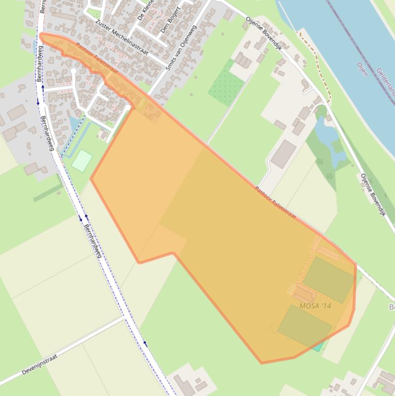 Kaart van postcodegebied 5394AT.