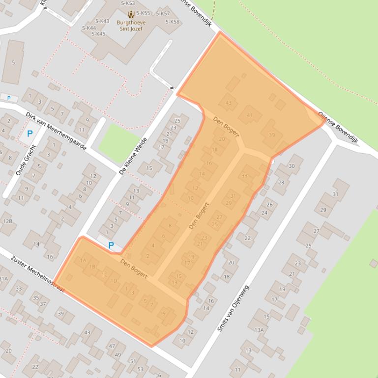 Kaart van postcodegebied 5394AW.