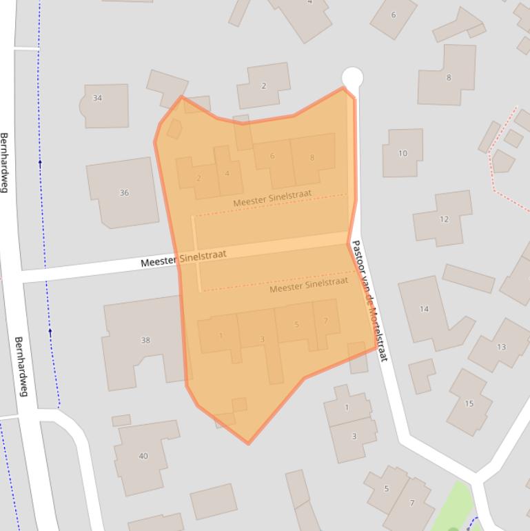 Kaart van postcodegebied 5394BA.