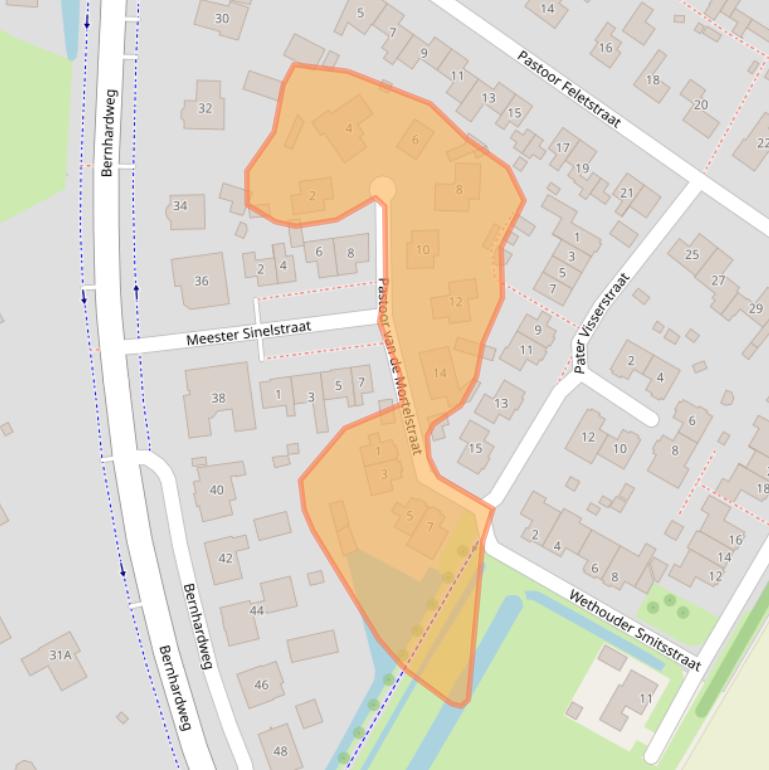 Kaart van postcodegebied 5394BB.