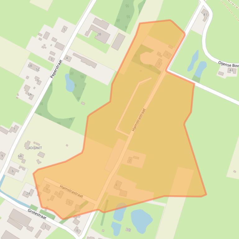 Kaart van postcodegebied 5394LD.