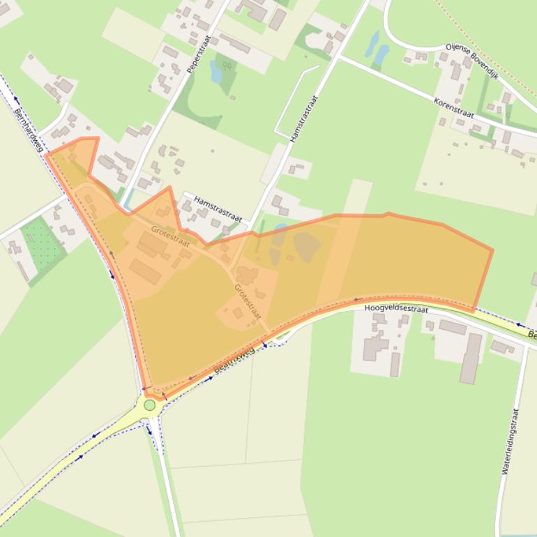 Kaart van postcodegebied 5394LG.