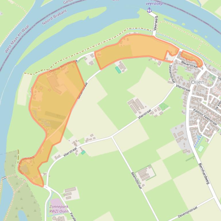 Kaart van postcodegebied 5394LT.