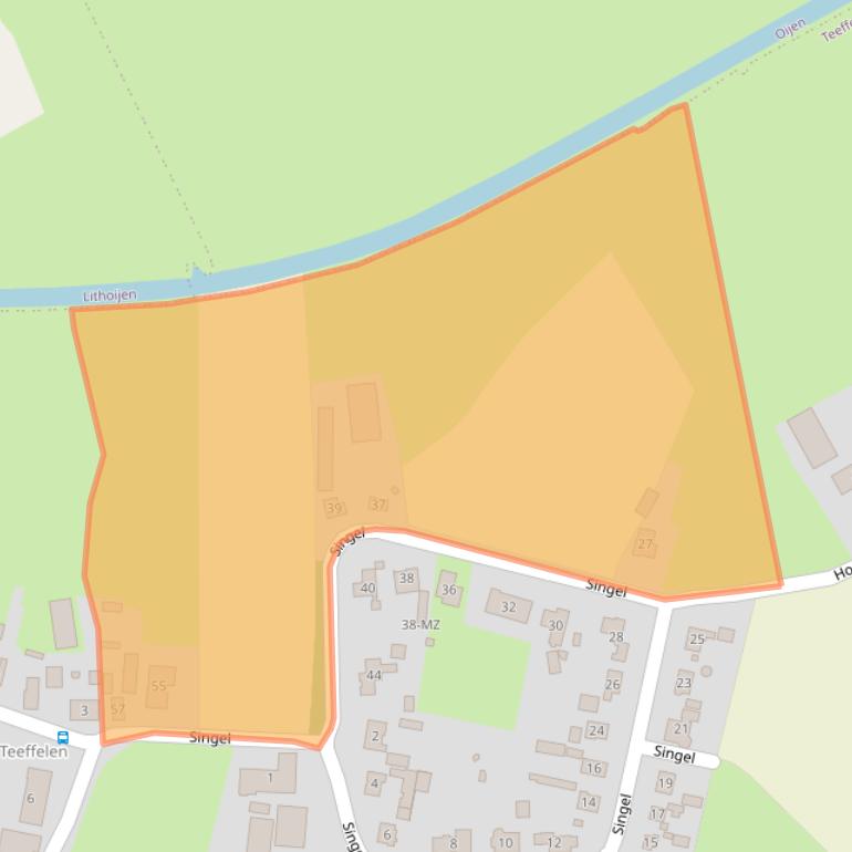 Kaart van postcodegebied 5395TB.