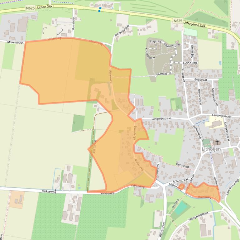 Kaart van postcodegebied 5396NA.