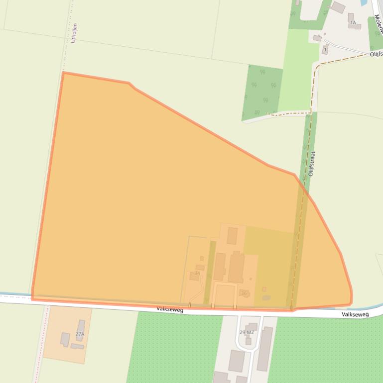 Kaart van postcodegebied 5396NK.