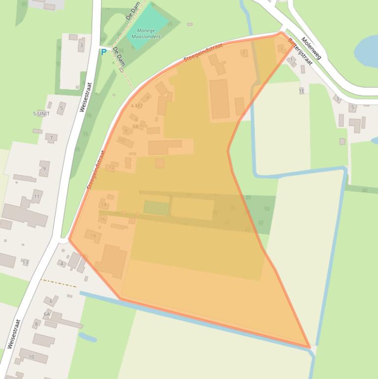 Kaart van postcodegebied 5396NN.